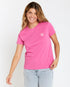 rip curl pink short-sleeved t-shirt 