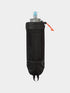 ronhill softflask, 500 ml soft flask with handle and zipper pouch, black with orange zipper, back of pouch
