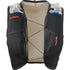 salomon active skin 4, lightweight breathable hydration running vest, dark grey running vest with orange details