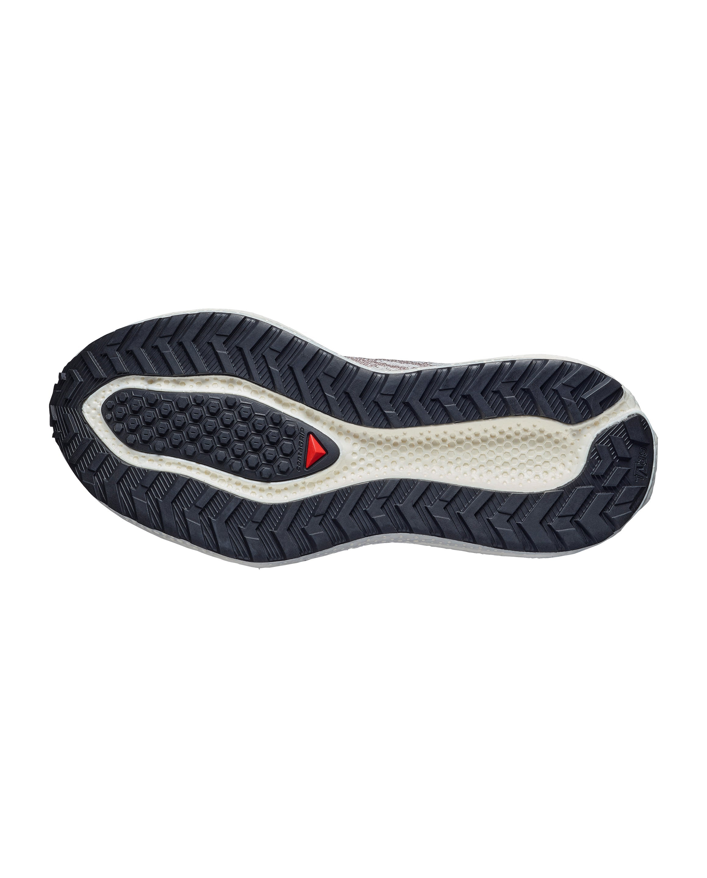 sole of salomon aero glide grvl 4 running shoes for women in vanilla ice colour