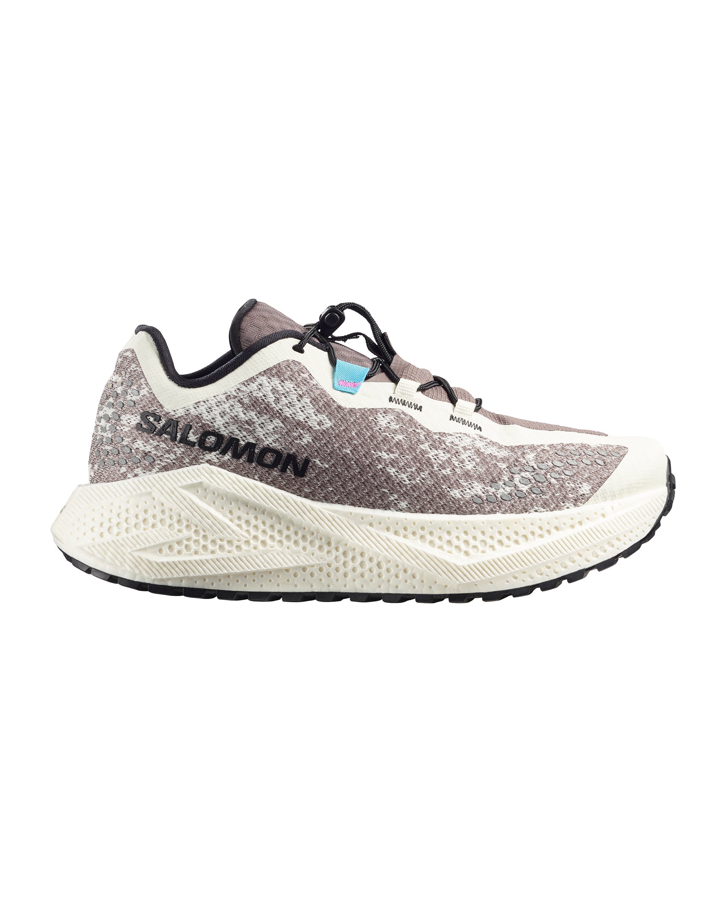 side view of salomon aero glide grvl 4 for women in vanilla ice colour