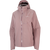 A Salomon hooded rain jacket in a dusty rose pink color, featuring a full-length front zipper and a subtle white Salomon logo on the left chest, shown against a plain white background.