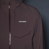 Reflective details on the salomon bonatti waterproof jacket, in antler colour, 