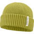 salomon docker beanie, wool blend hat for warmth and comfort, olive green colour,  salomon beanie on a white background