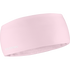 salomon run tech headband for all gender, warm and water repellent head accessory for running, light pink colour with reflective salomon logo, picture of salomon headband  on a white background
