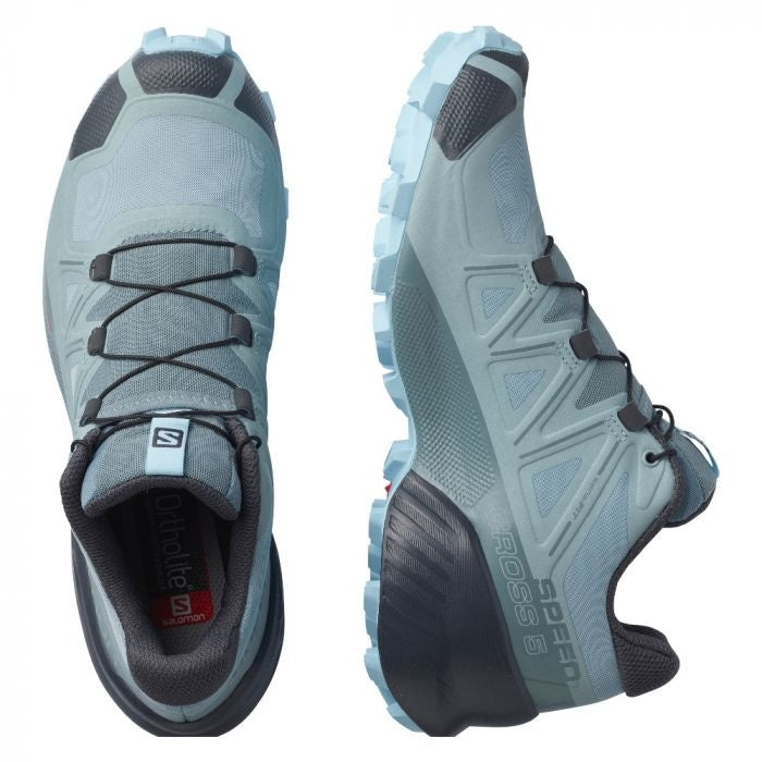 salomon womens speedcross 5 trail shoe, slate trooper