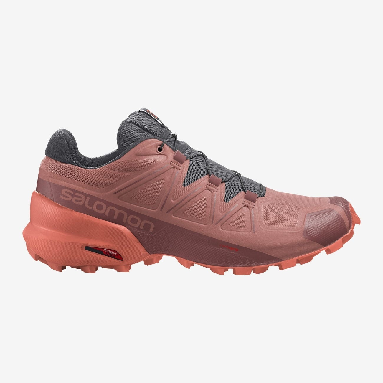 salomon womens speedcross 5 trail shoe, slate trooper