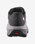 Back heel view of the men's Salomon Ultra Glide 4 trail running shoe in black, dark gull grey colour
