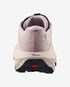 Back heel view of the Women's Salomon Ultra Glide 4 trail running shoe in shadow grey tapioca colour showing optifoam logo