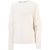 salomon womens shakeout core long sleeve, super breathable long sleeve shirt, white with light pink design, front of shirt with no background