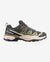 salomon x ultra 360 edge mens, gore-tex hiking shoe in the peat olive night endive colour. Side profile picture of shoe on white background.