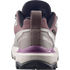 salomon x ultra 360 edge gtx for women, waterproof hiking shoe with good grip, purple and grey colour, back view of shoe