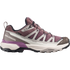 salomon x ultra 360 edge gtx for women, waterproof hiking shoe with good grip, purple and grey colour, side profile of shoe
