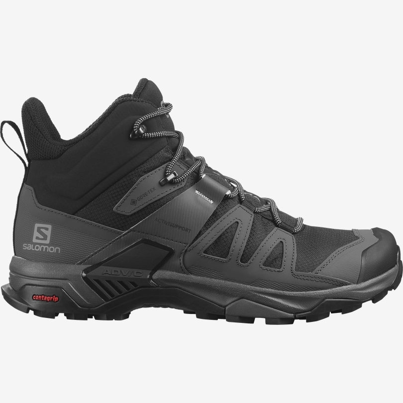 Salomon X Ultra 4 Mid Gore-Tex Mens black hiking boots