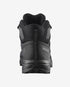 salomon x ultra mid gore-tex mens hiking boot in the black asphalt, castlerock colourway. picture of boot on a white background.