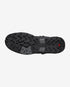 salomon x ultra mid gore-tex mens hiking boot in the black asphalt, castlerock colourway. picture of sole of boot on a white background.