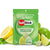 saltstick fastchews, chewable electrolyte tablets, a sachet of lemon and lime flavour saltstick fastchews on a white background with images of slices of lemons and limes