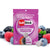 saltstick fastchews, chewable electrolyte tablets, a sachet of mixed berry flavour saltstick fastchews on a white background with images of berries