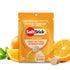 saltstick fastchews, chewable electrolyte tablets, a sachet of tart orange flavour saltstick fastchews on a white background with images of orange slices