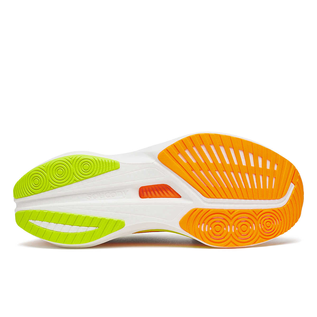 black saucony endorphin speed 5 mens running shoe with orange and green accents for racing and training sole