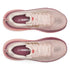 Pair of pink saucony guide 18 women's running shoes with white laces top down view