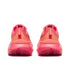Pair of pink and salmon saucony guide 18 women's running shoes shown from the back 