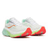 saucony guide 19 womens, cushioned supportive road running shoe, white with teal and green sole orange details, pair of sheos angled to camera