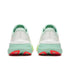 saucony guide 19 womens, cushioned supportive road running shoe, white with teal and green sole orange details, heels of shoes