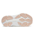 saucony hurricane 25 for women, supportive running shoe with maximum cushioning,  light pastel green with pink details, bottom view of shoe