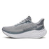 Side view of saucony triumph road running shoe mens in a grey and white colour