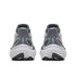 Back view of saucony triumph road running shoe mens in a grey and white colour