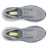 Top view of saucony triumph road running shoe mens in a grey and white colour