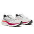 pair of saucony ride 19 neutral running shoe for men in white crimson colour