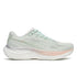 Side of saucony Ride 19 neutral running shoe for women in mist cameo colour