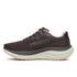 side view of womens saucony ride 19 road running shoe in a black colour with pink and white accents 