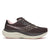 side view of womens saucony ride 19 road running shoe in a black colour with pink and white accents 
