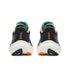 saucony triumph 24 mens, maximum cushioned road running shoes, navy with teal orange and white details, heels of shoe