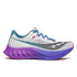 Saucony endorphin pro running shoe for women, whitle with purple sole