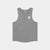 saysky clean combat pro singlet for men, lightweight tank for running or the gym, grey colour, singlet shown on a white background