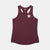 saysky clean combat pro singlet for women, lightweight tank for running or the gym, burgundy colour, singlet shown on a white background
