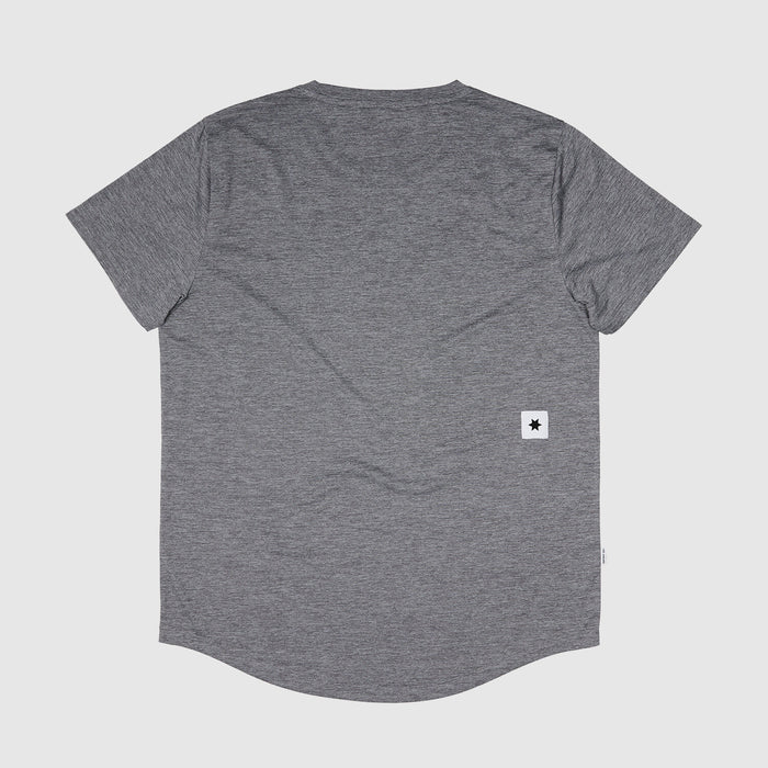 SAYSKY clean combat pro mens t-shirt in a grey colour. picture of t-shirt on a white background.