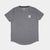 SAYSKY clean combat pro mens t-shirt in a grey colour. picture of t-shirt on a white background.