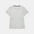 saysky clean pace tshirt for women, quick dry soft running tshirt, light grey colour, top laying flat on white background
