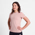 saysky clean pace tshirt for women, quick dry soft running tshirt, light pink colour, women wearing pink saysky running top