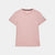 saysky clean pace tshirt for women, quick dry soft running tshirt, light pink colour, top laying flat on white background