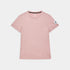 saysky clean pace tshirt for women, quick dry soft running tshirt, light pink colour, top laying flat on white background