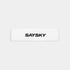 front view of saysky headband in a black colour