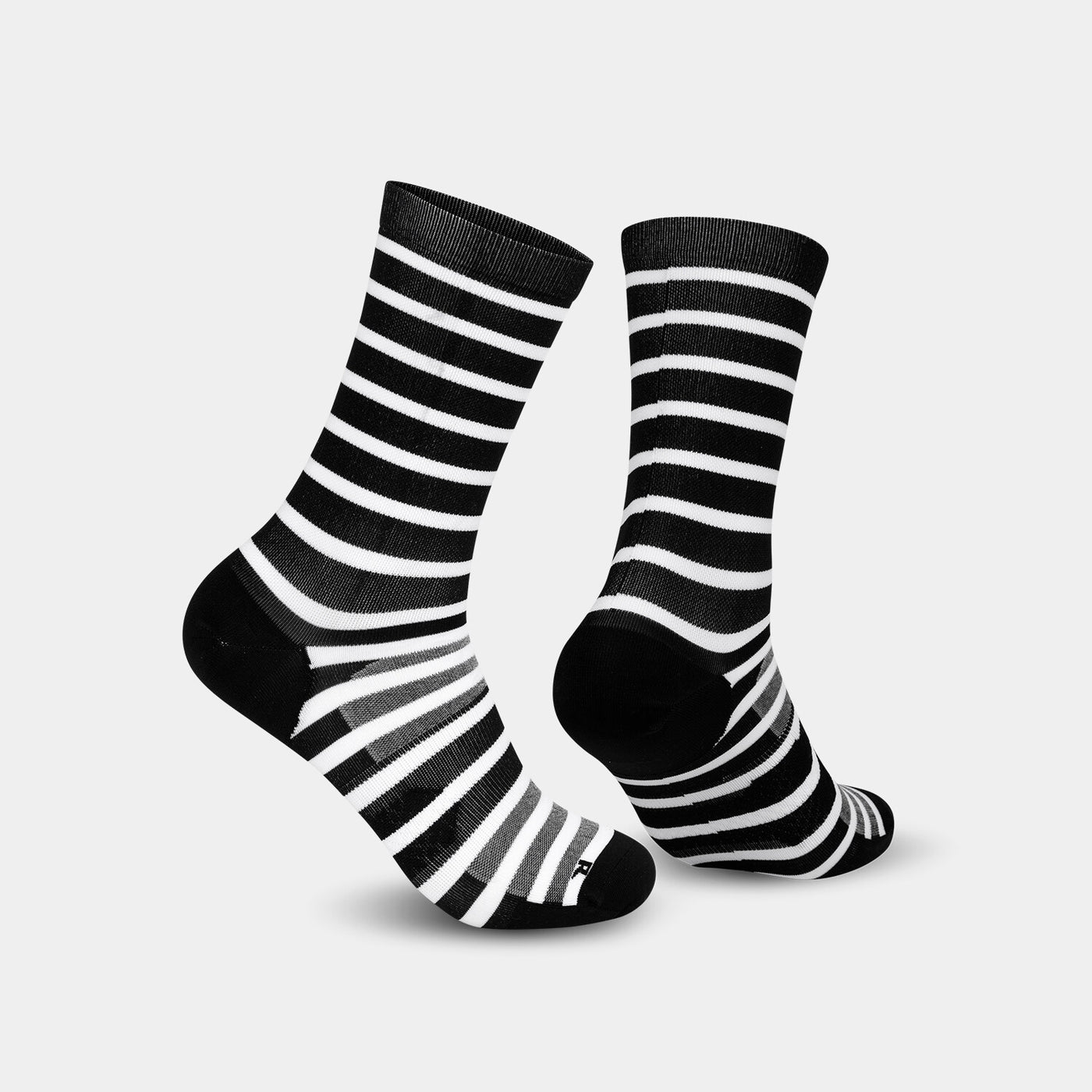 pair of saysky high running socks in a black and white colour