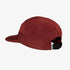 Red saysky cap with a black strap 