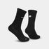 saysky high cuff running socks, black colour with saysky logo, socks shown on a white background